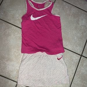 Nike two pice tank top and skirt